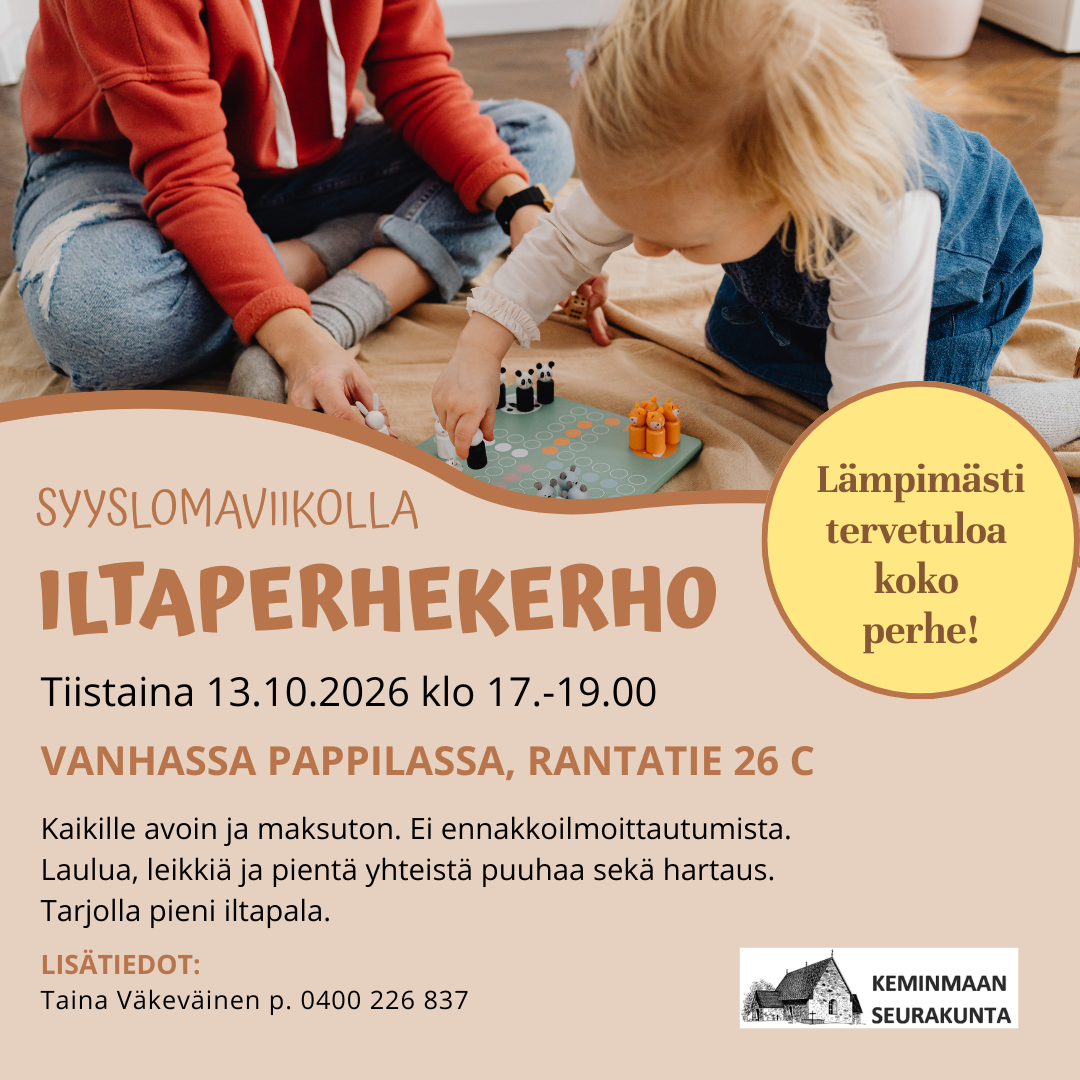 Lasten ja perheiden yhteinen kohtaamispaikka.
