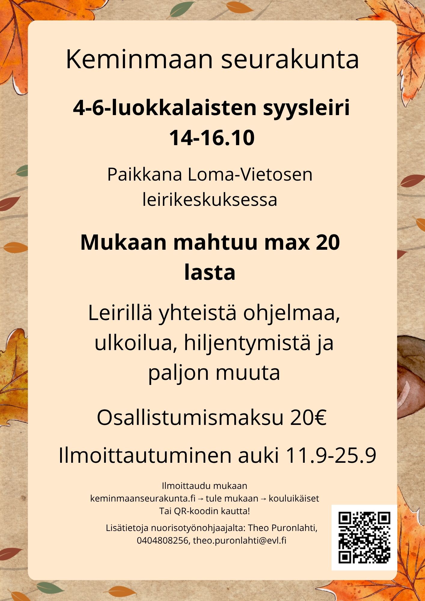 4-6-luokkalaisten syysleiri