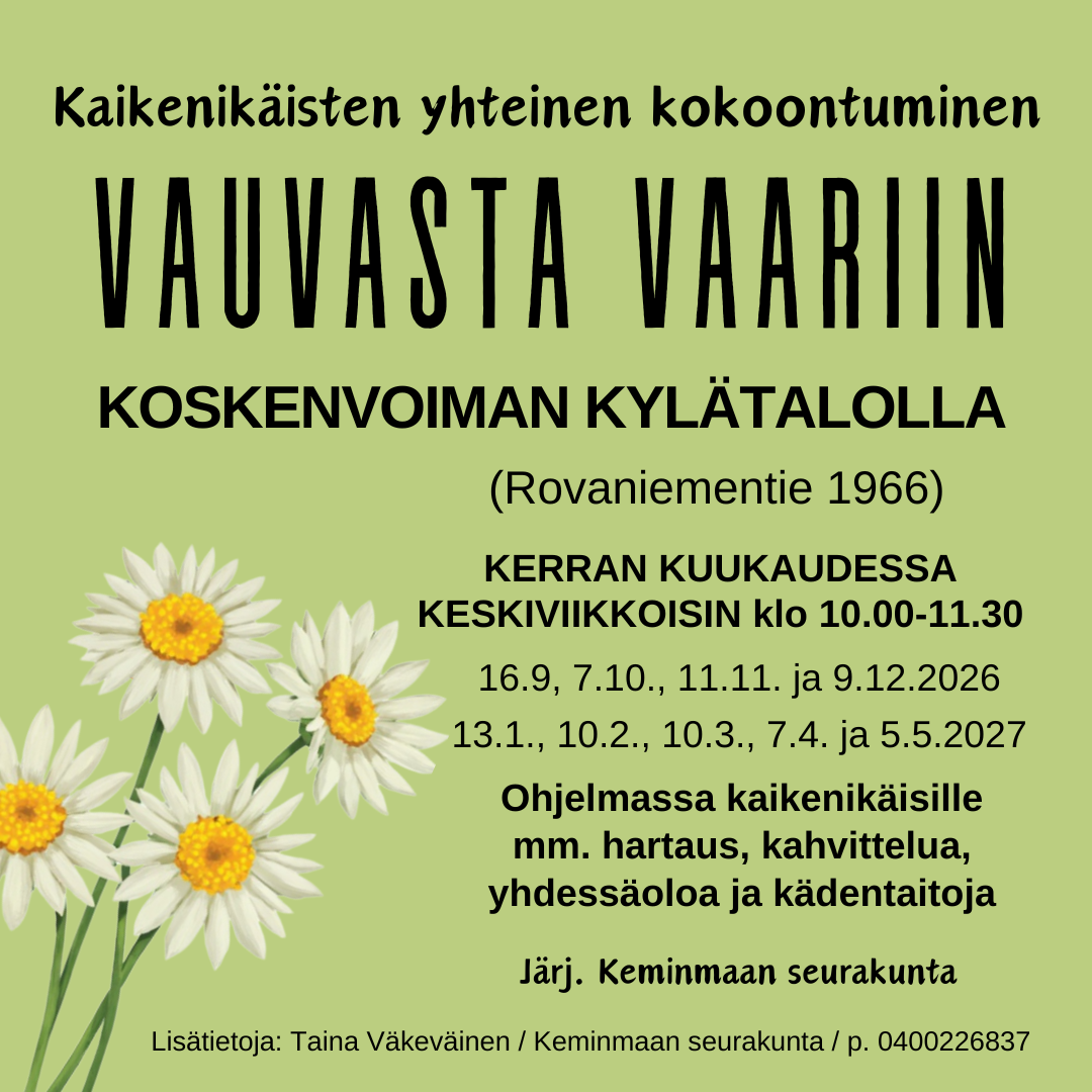 Kaikenikäisten yhteinen kokoontuminen