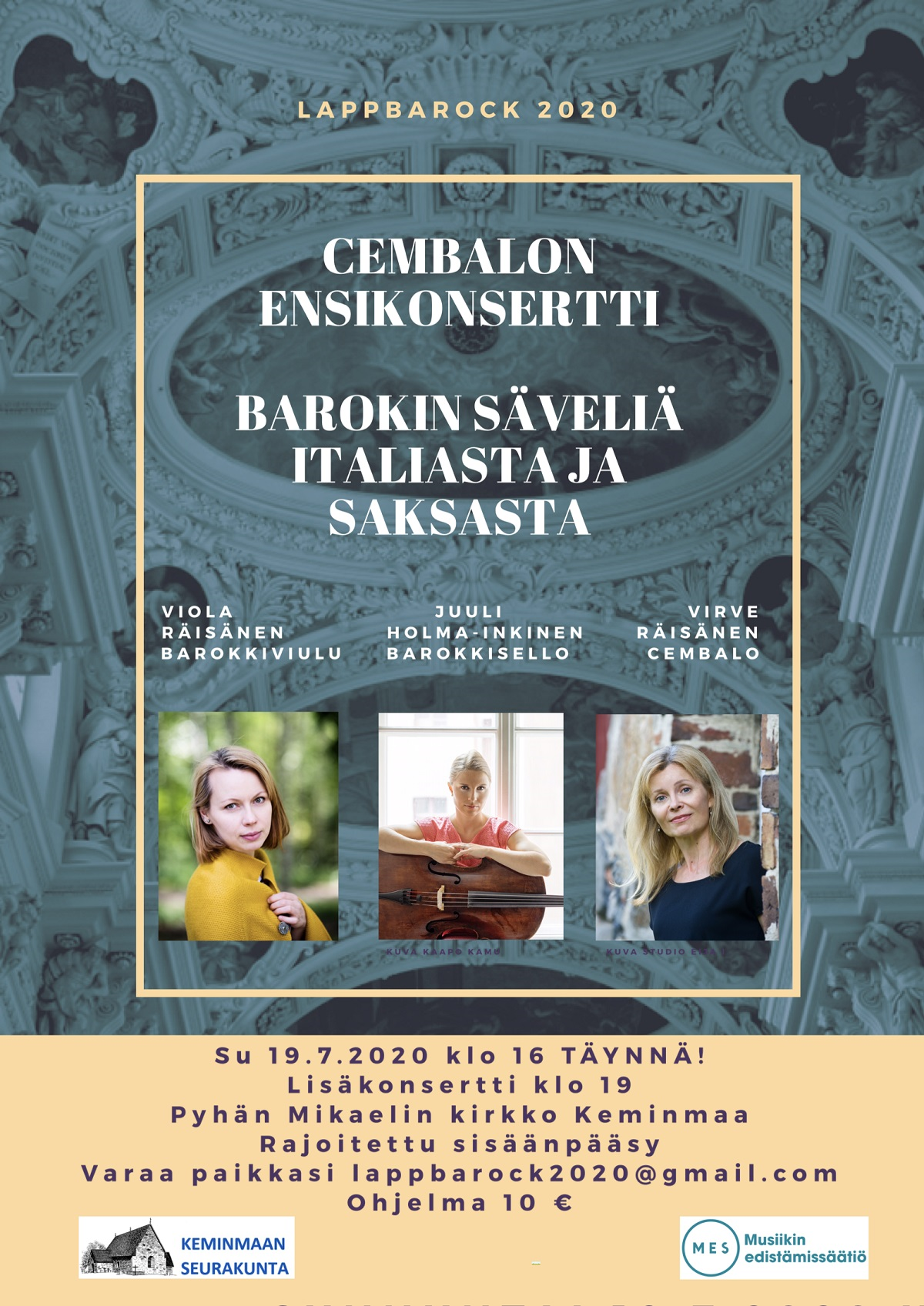 Cembalon ensikonsertti, barokin säveliä Italiasta ja Saksasta Konsertti