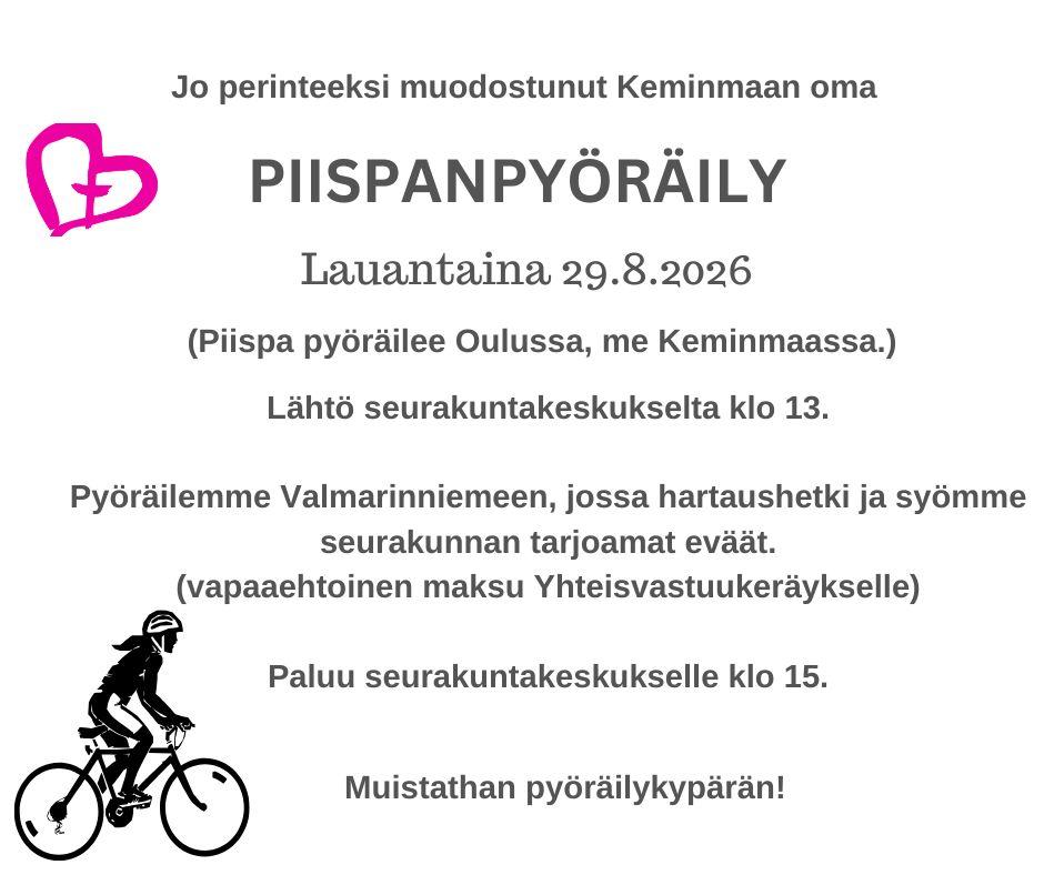 Keminmaan Piispanpyöräilyn mainos
